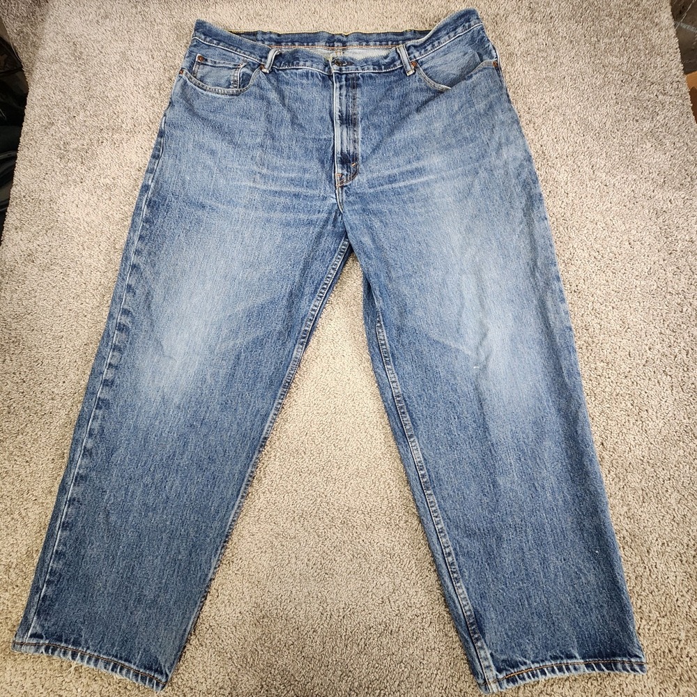 Levi's 560 Jeans Mens 44x30 Comfort Fit Tapered Leg Blue Denim‎ Y2K Baggy Grunge
